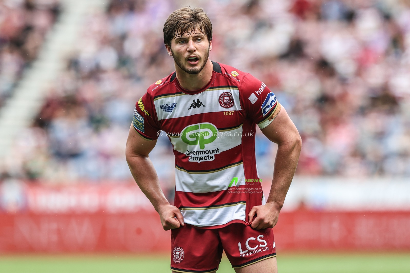 Ethan Havard of Wigan Warriors during the Betfred Super League Round 19 match Wigan Warriors vs Hull FC at The Brick Community Stadium, Wigan, United Kingdom, 19th July 2025

(Photo by Alfie Cosgrove/News Images)