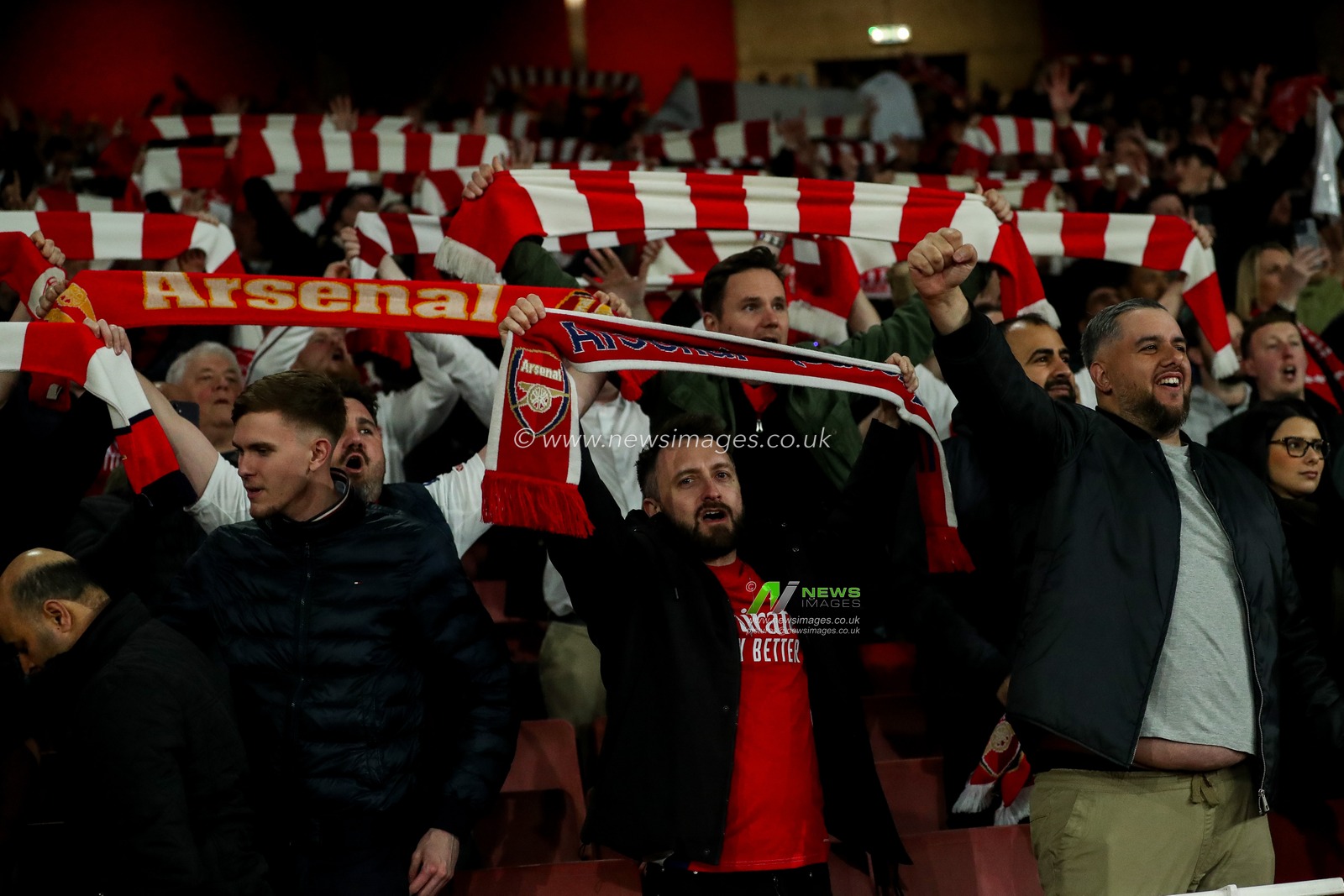 Arsenal fans sing â€˜North London Forever after the teams victory during the UEFA Champions League Quarter-finals match Arsenal vs Real Madrid at Emirates Stadium, London, United Kingdom, 8th April 2025

(Photo by Izzy Poles/News Images)