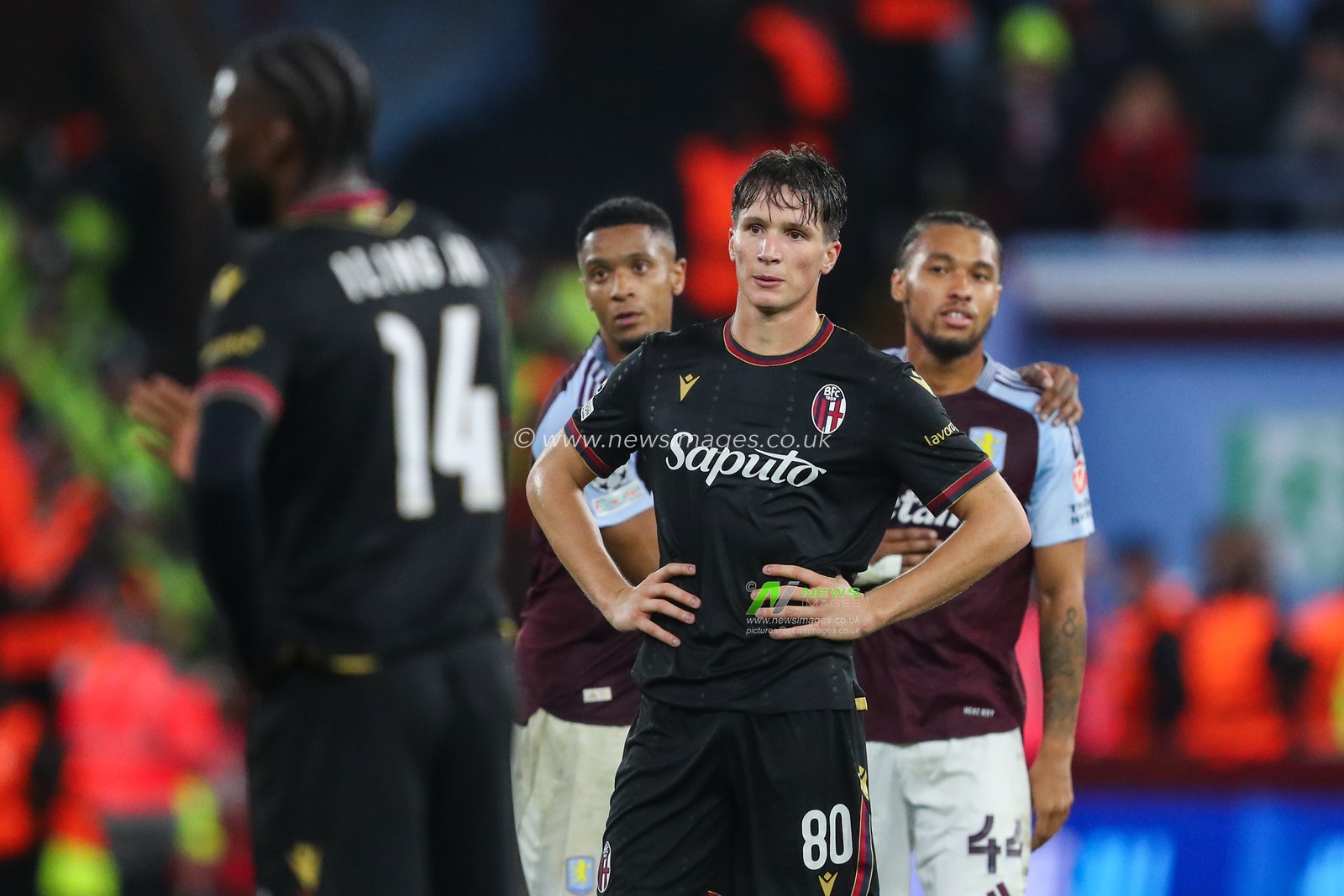 Giovanni Fabbian of Bologna reacts to his team's loss after the UEFA Champions League, League Stage Aston Villa vs Bologna at Villa Park, Birmingham, United Kingdom, 22nd October 2024

(Photo by Gareth Evans/News Images)