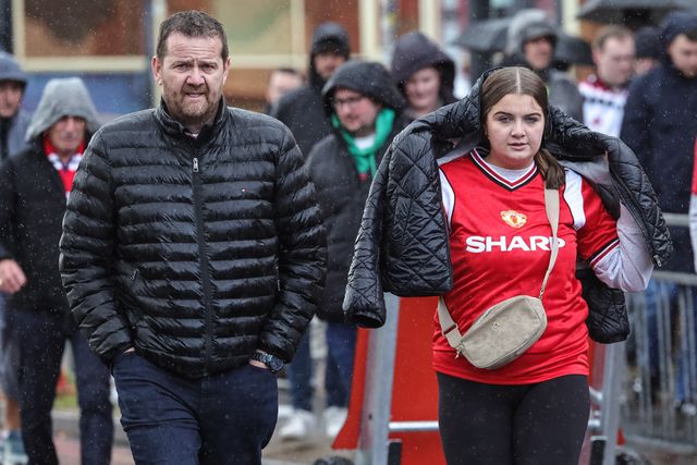 Manchester United fans make their way to the game during the Premier League match Manchester United vs Nottingham Forest at Old Trafford, Manchester, United Kingdom on 17 May 2026

(Photo by Mark Cosgrove/News Images)
