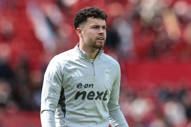Neco Williams of Nottingham Forest in the pregame warmup session during the Premier League match Manchester United vs Nottingham Forest at Old Trafford, Manchester, United Kingdom on 17 May 2026

(Photo by Mark Cosgrove/News Images)