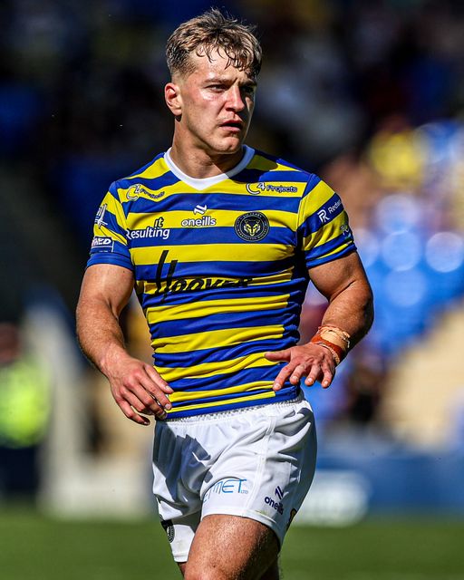 Leon Hayes of Warrington Wolves during the Betfred Super League round 12 match Warrington Wolves vs Bradford Bulls at The Halliwell Jones Stadium, Warrington, United Kingdom on 24 May 2026

(Photo by Alfie Cosgrove/News Images)