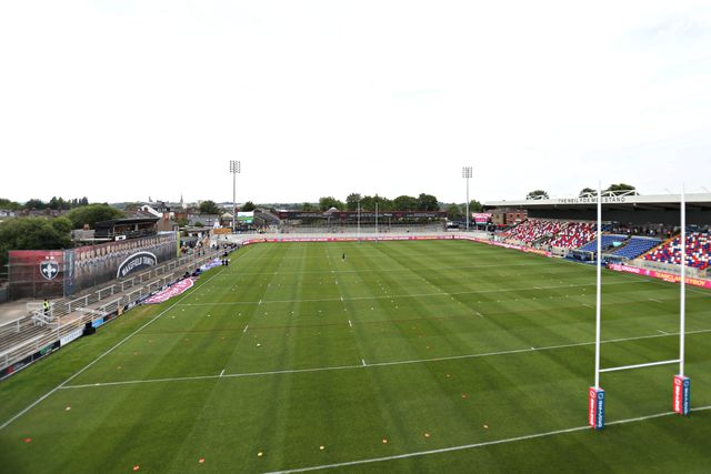 A general view of the DIY Kitchens Stadium before the Betfred Super League round 15 match Wakefield Trinity vs Wigan Warriors at DIY Kitchens Stadium, Wakefield, United Kingdom, 20th June 2025

(Photo by Sam Eaden/News Images)