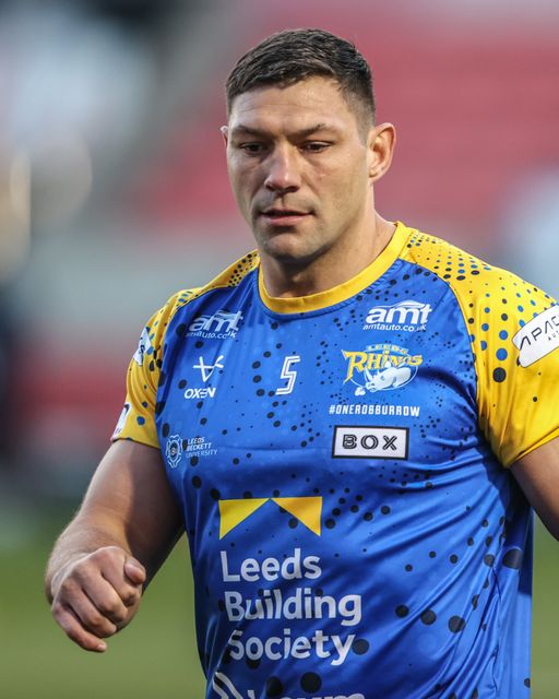 Ryan Hall of Leeds Rhinos during pre-game warm up during the Betfred Super League match Salford Red Devils vs Leeds Rhinos at Salford Community Stadium, Eccles, United Kingdom, 10th April 2025

(Photo by Alfie Cosgrove/News Images)