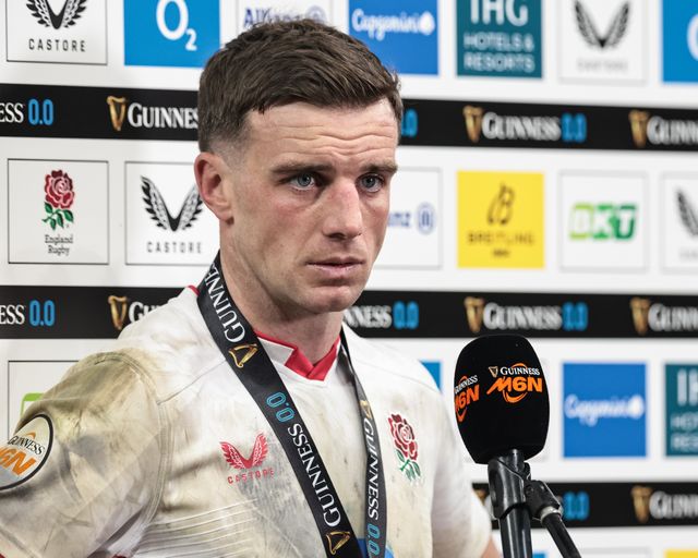 George Ford of England and man of the match speaks in a post match interview during the Guinness Six Nations 2026 match England vs Wales at Allianz Stadium, Twickenham, United Kingdom on 07 February 2026

(Photo by Mark Cosgrove/News Images)
