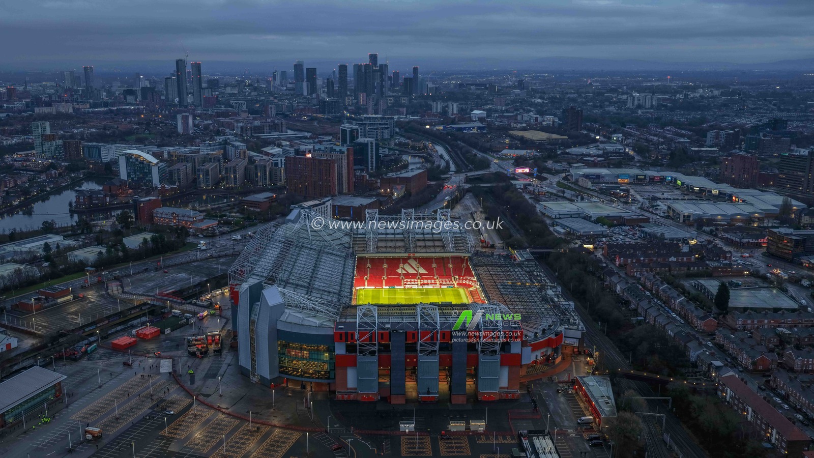 An aerial view of Old Trafford during the Premier League match Manchester United vs Manchester City at Old Trafford, Manchester, United Kingdom, 17th January 2026

(Photo by Mark Cosgrove/News Images)