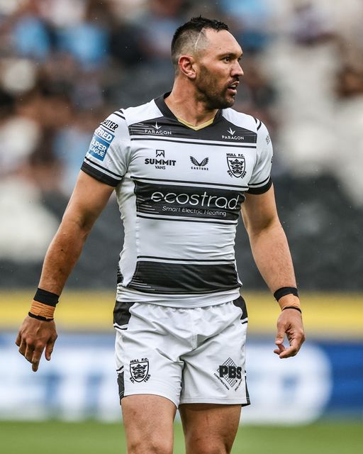 Jed Cartwright of Hull FC during the Betfred Super League round 20 match Hull FC vs Huddersfield Giants at MKM Stadium, Hull, United Kingdom, 26th July 2025

(Photo by Alfie Cosgrove/News Images)
