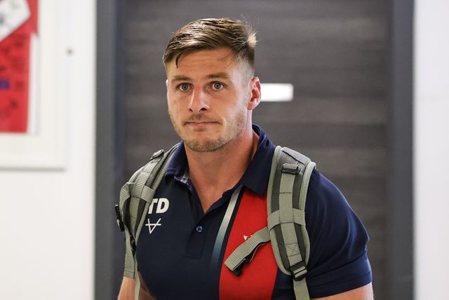 Tom Davies of Hull KR arrives during the Betfred Super League Round 20 Salford Red Devils vs Hull KR at Salford Community Stadium, Eccles, United Kingdom, 31st July 2025

(Photo by Mark Cosgrove/News Images)