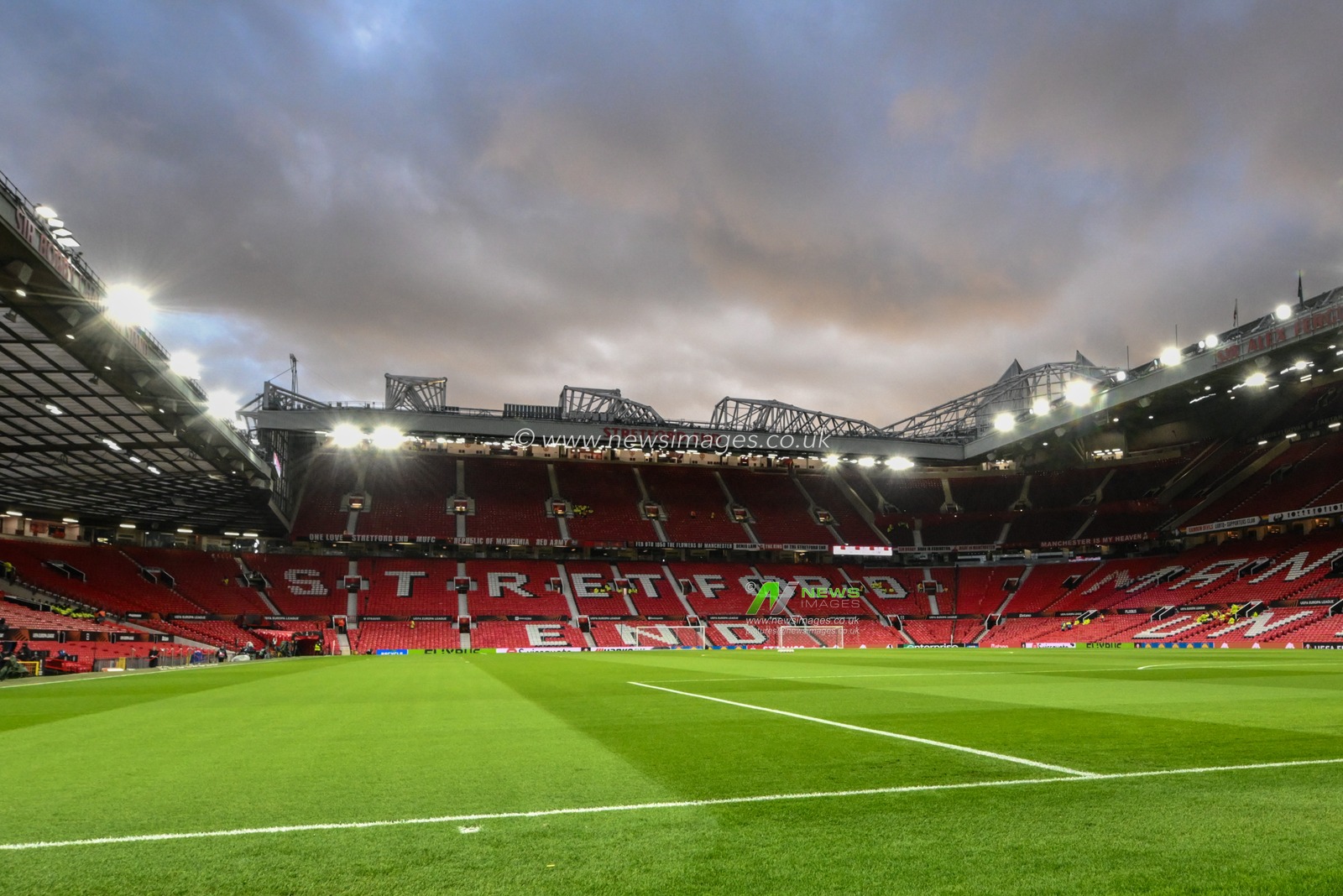 A general view of Old Trafford during the UEFA Europa League Last 16 match Manchester United vs Real Sociedad at Old Trafford, Manchester, United Kingdom, 13th March 2025

(Photo by Craig Thomas/News Images)