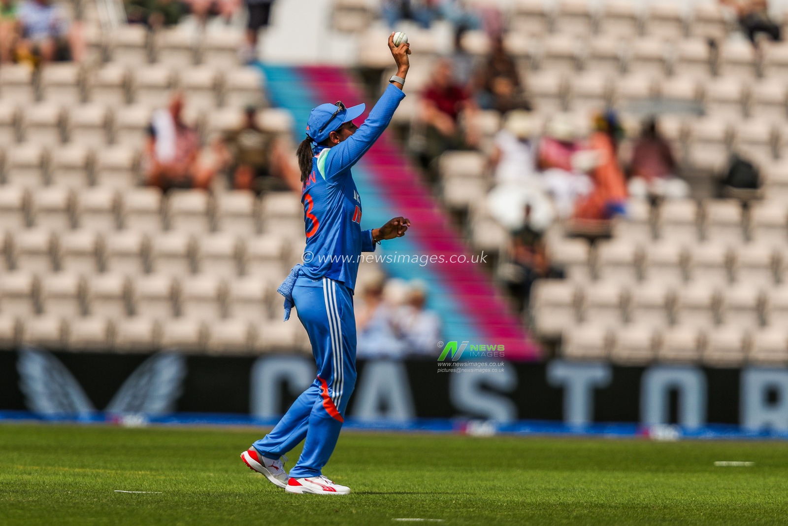 Harmanpreet Kaur of India catches during the 1st Metro Bank One Day International match England Women vs India Women at The Utilita Bowl, Southampton, United Kingdom, 16th July 2025

(Photo by Izzy Poles/News Images)