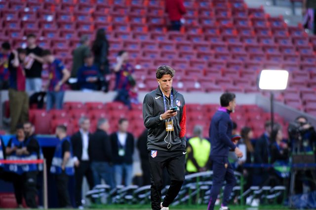 Giuliano Simeone of Atletico de Madrid before the UEFA Champions League Quarter Finals match Atletico Madrid vs Barcelona at Riyadh Air Metropolitano, Madrid, Spain on 14 April 2026

(Photo by Samuel Carreno/News Images)