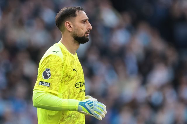 Manchester City goalkeeper Gianluigi Donnarumma during the Premier League match Manchester City vs Arsenal at Etihad Stadium, Manchester, United Kingdom on 19 April 2026

(Photo by Mark Cosgrove/News Images)