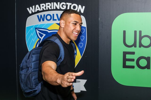 Albert Hopoate of Warrington Wolves arrives during the Betfred Super League round 15 match Warrington Wolves vs Leeds Rhinos at The Halliwell Jones Stadium, Warrington, United Kingdom on 18 June 2026

(Photo by Alfie Cosgrove/News Images)