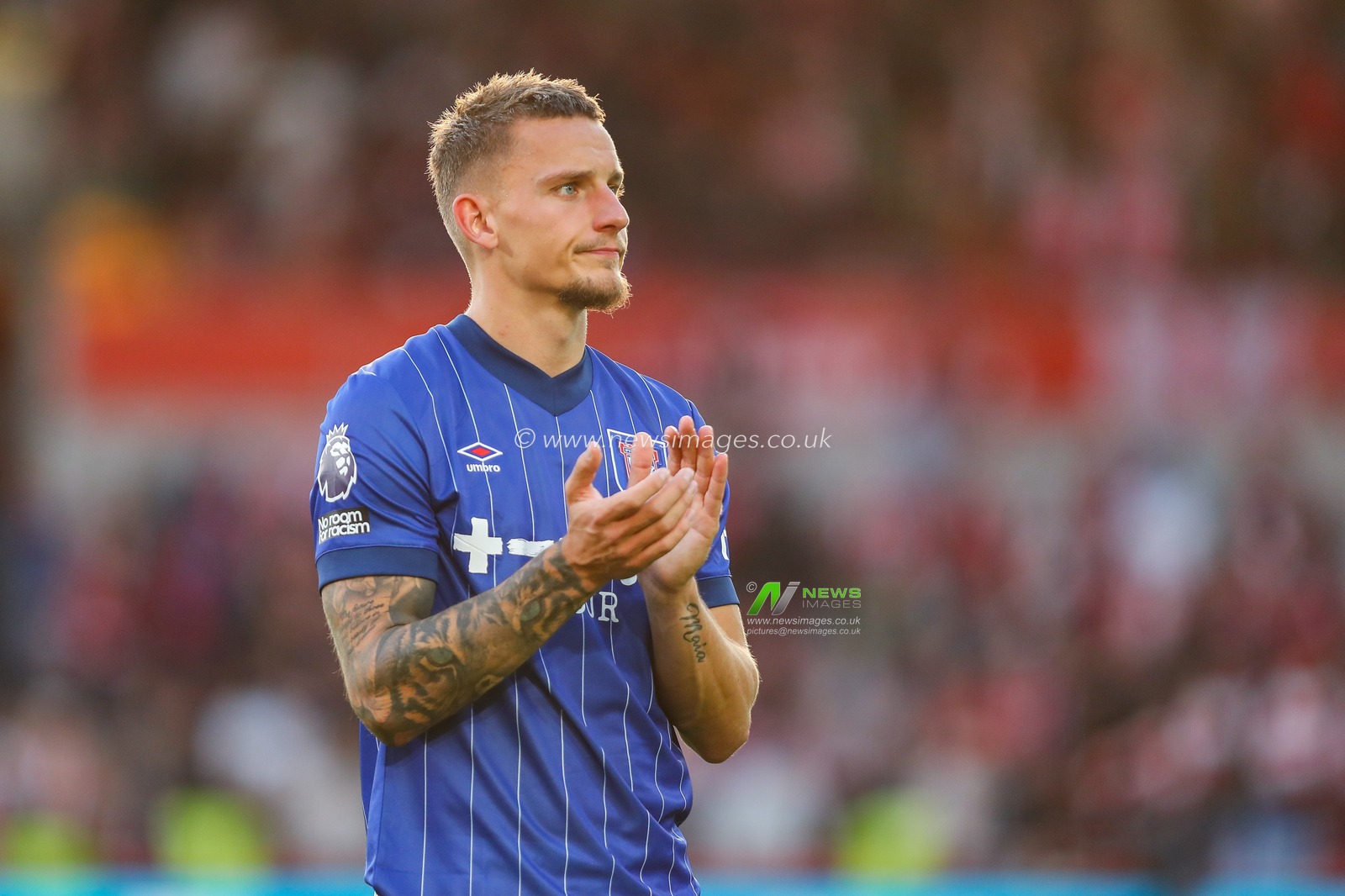 Luke Woolfenden of Ipswich Town acknowledges the fans after the teams defeat following the Premier League match Brentford vs Ipswich Town at The Gtech Community Stadium, London, United Kingdom, 26th October 2024

(Photo by Izzy Poles/News Images)