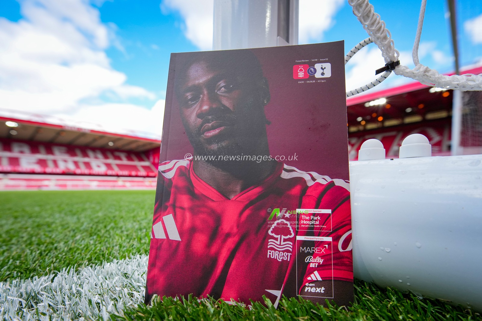 Ola Aina of Nottingham Forest in the match day program prior to kick offduring the Premier League match Nottingham Forest vs Tottenham Hotspur at City Ground, Nottingham, United Kingdom on 05 September 2026

(Photo by Maynard Manyowa/News Images)