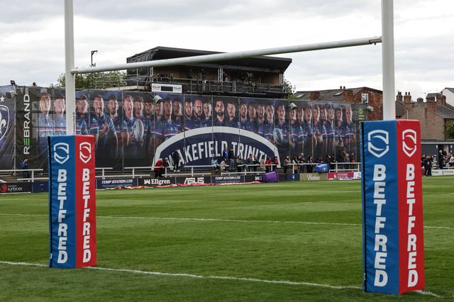A general view of The DIY Kitchens Stadium during the Betfred Super League round 11 match Wakefield Trinity vs Catalans Dragons at DIY Kitchens Stadium, Wakefield, United Kingdom on 15 May 2026

(Photo by Mark Cosgrove/News Images)