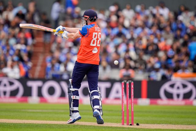 England captain Harry Brook batting during the Second Vitality T20 International match England vs India at Old Trafford, Manchester, United Kingdom on 04 July 2026

(Photo by Maynard Manyowa/News Images)