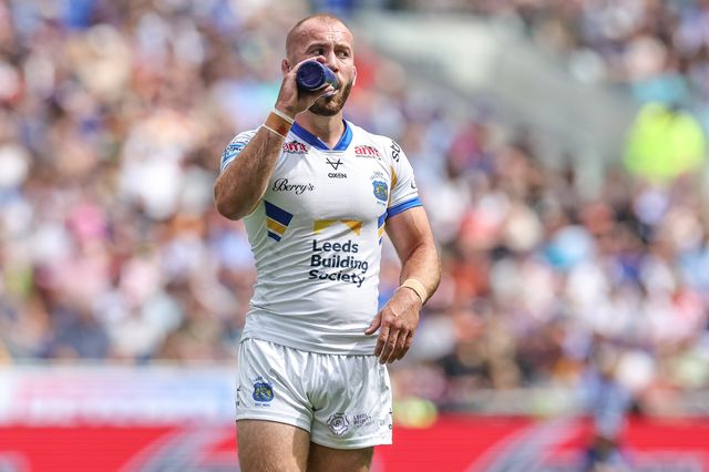 Jarrod O'Connor of Leeds Rhinos takes a drink during the Betfred Super League Magic Weekend match Leeds Rhinos vs Bradford Bulls at Hill Dickinson Stadium, Liverpool, United Kingdom on 05 July 2026

(Photo by Mark Cosgrove/News Images)