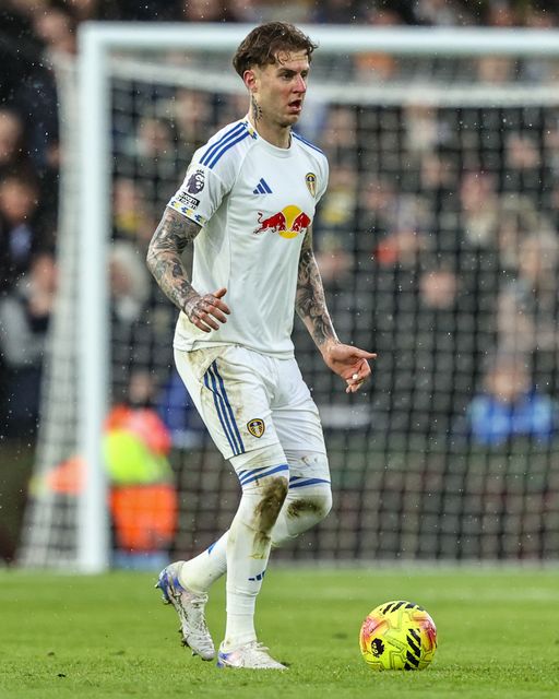 Joe Rodon of Leeds United during the Premier League match Leeds United vs Aston Villa at Elland Road, Leeds, United Kingdom, 23rd November 2025

(Photo by Alfie Cosgrove/News Images)

*** GER AUT SUI OUT ***