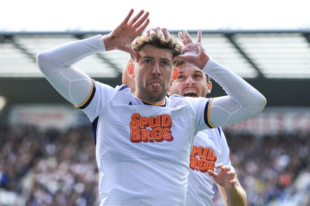 Callum Lang of Preston North End celebrates after scoring to make it 1-0 during the Sky Bet Championship match Preston North End vs Blackburn Rovers at Deepdale, Preston, United Kingdom on 05 September 2026

(Photo by Jorge Horsted/News Images)