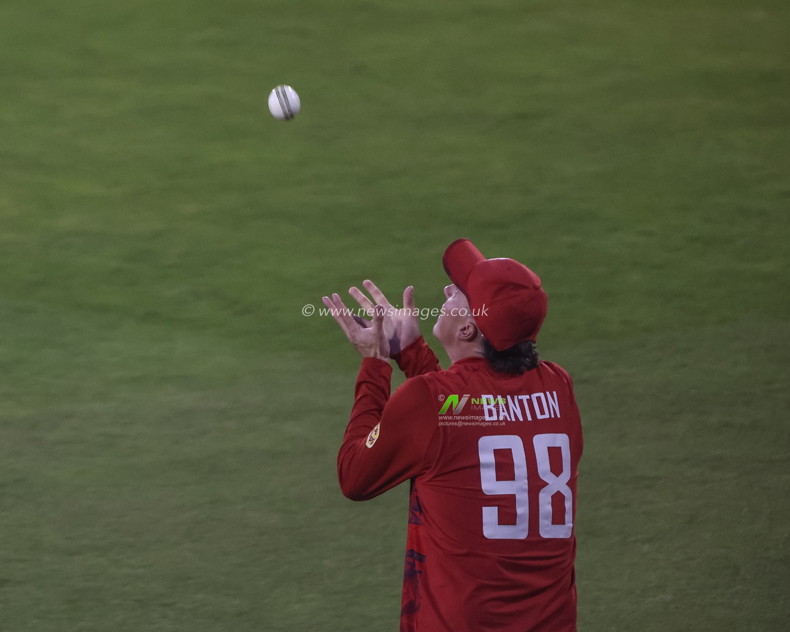 Tom Banton of England catches out Gudakesh Motie during the 1st Vitality T20 International Series England v West Indies at Banks Homes Riverside Stadium, Chester-le-street, United Kingdom, 6th June 2025

(Photo by Mark Cosgrove/News Images)