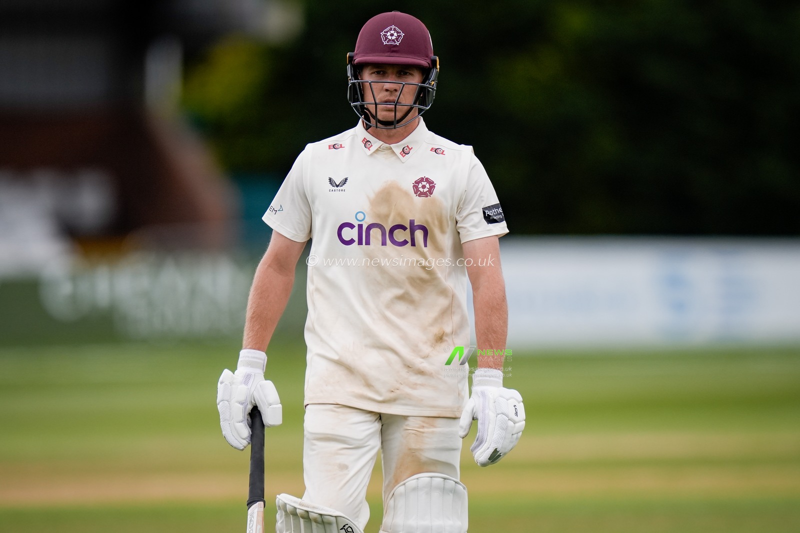 Nathan McSweeney of Northamptonshire walks off dejected after being dismissed by Zak Chappell for 62 during the County Championship Division Two Derbyshire vs Northamptonshire day four match at The Central Co-Op County Ground, Derby, United Kingdom on 11 May 2026

(Photo by Maynard Manyowa/News Images)