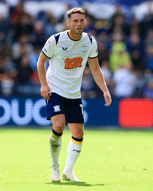Jordan Thompson of Preston North End during the Sky Bet Championship match Preston North End vs Blackburn Rovers at Deepdale, Preston, United Kingdom on 05 September 2026

(Photo by Jorge Horsted/News Images)