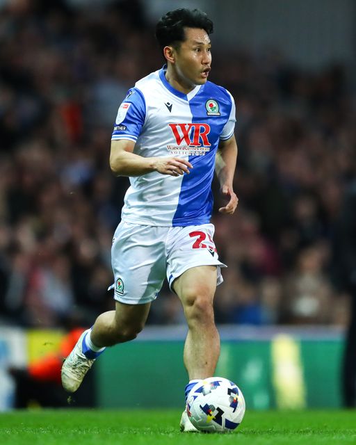 Ryoya Morishita of Blackburn Rovers with ball at his feet during the Sky Bet Championship match Blackburn Rovers vs Coventry City at Ewood Park, Blackburn, United Kingdom on 17 April 2026

(Photo by Jorge Horsted/News Images)