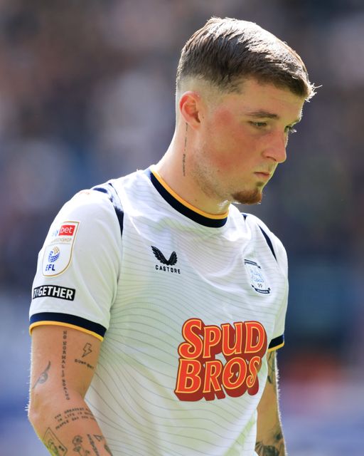 Alfie Devine of Preston North End during the Sky Bet Championship match Preston North End vs Blackburn Rovers at Deepdale, Preston, United Kingdom on 05 September 2026

(Photo by Jorge Horsted/News Images)