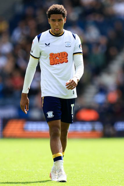 Caleb Wiley of Preston North End during the Sky Bet Championship match Preston North End vs Blackburn Rovers at Deepdale, Preston, United Kingdom on 05 September 2026

(Photo by Jorge Horsted/News Images)
