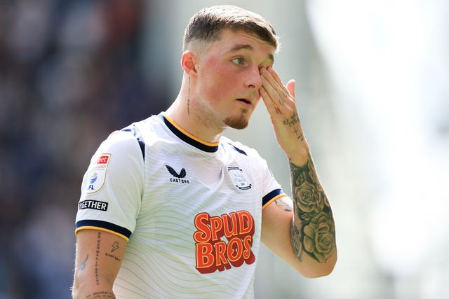 Alfie Devine of Preston North End during the Sky Bet Championship match Preston North End vs Blackburn Rovers at Deepdale, Preston, United Kingdom on 05 September 2026

(Photo by Jorge Horsted/News Images)