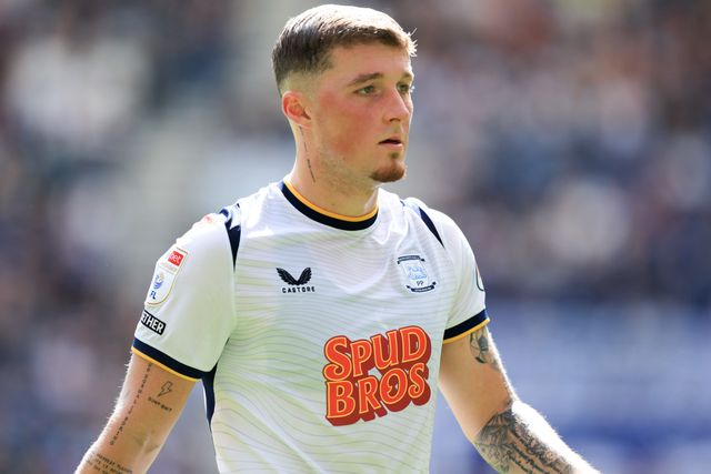 Alfie Devine of Preston North End during the Sky Bet Championship match Preston North End vs Blackburn Rovers at Deepdale, Preston, United Kingdom on 05 September 2026

(Photo by Jorge Horsted/News Images)
