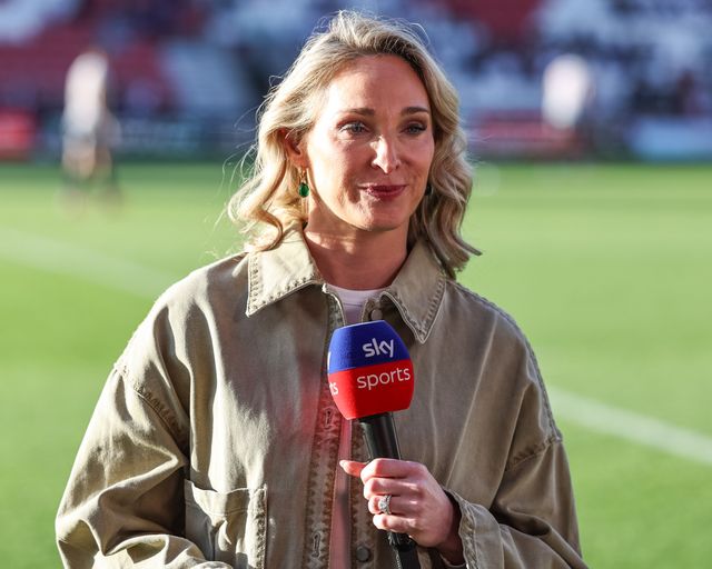 Jenna Brooks of Sky Sports Rugby League during the Betfred Super League Round 11 match St Helens vs Catalans Dragons at Totally Wicked Stadium, St Helens, United Kingdom, 15th May 2025

(Photo by Mark Cosgrove/News Images)