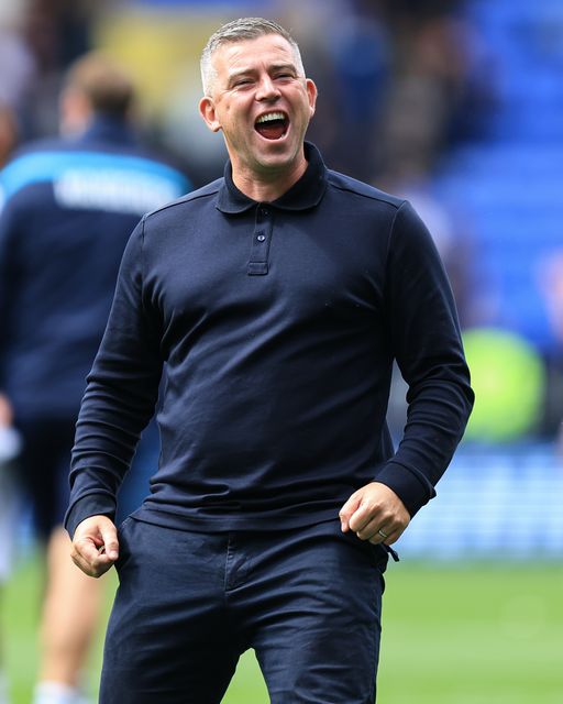 Steven Schumacher manager of Bolton Wanderers celebrates 2-1 win after the Sky Bet Championship match Bolton Wanderers vs Preston North End at Toughsheet Community Stadium, Bolton, United Kingdom on 15 August 2026

(Photo by Jorge Horsted/News Images)