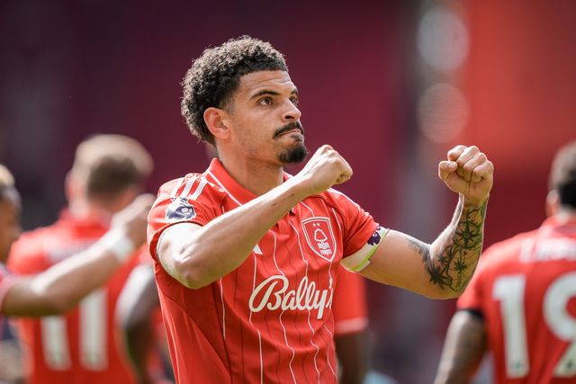 Morgan Gibbs-White of Nottingham Forest celebrates his goal to make it  2-1 during the Premier League match Nottingham Forest vs Burnley at City Ground, Nottingham, United Kingdom on 19 April 2026

(Photo by Maynard Manyowa/News Images)