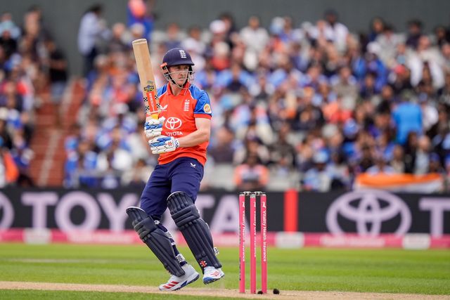 England captain Harry Brook batting during the Second Vitality T20 International match England vs India at Old Trafford, Manchester, United Kingdom on 04 July 2026

(Photo by Maynard Manyowa/News Images)