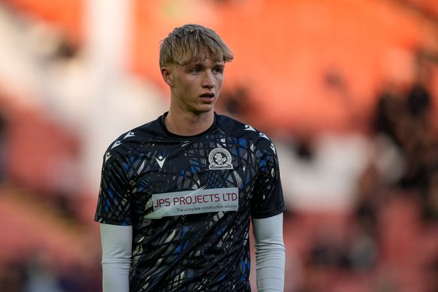 Tom Atcheson of Blackburn Rovers in the pregame warmup session  during the Sky Bet Championship match Sheffield United vs Blackburn Rovers at Bramall Lane, Sheffield, United Kingdom on 22 April 2026

(Photo by Maynard Manyowa/News Images)