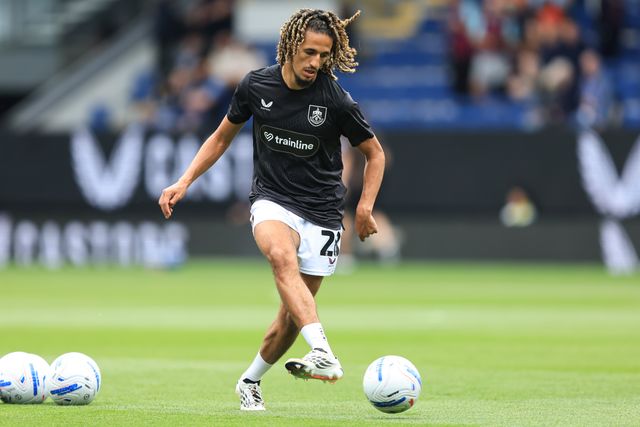 Hannibal Mejbri of Burnley warms up ahead of the Sky Bet Championship match Burnley vs West Ham United at Turf Moor, Burnley, United Kingdom on 16 August 2026

(Photo by Jorge Horsted/News Images)