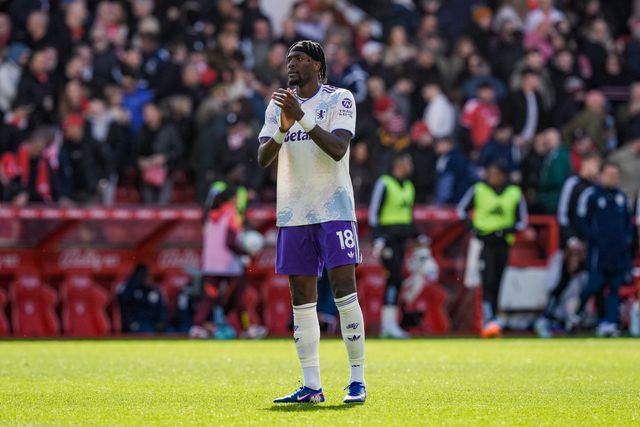 Tammy Abraham of Aston Villa applauds the fans after the final whistle  during the Premier League match Nottingham Forest vs Aston Villa at City Ground, Nottingham, United Kingdom on 12 April 2026

(Photo by Maynard Manyowa/News Images)