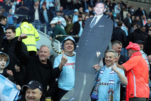 Coventry City fans ahead of the Sky Bet Championship match Blackburn Rovers vs Coventry City at Ewood Park, Blackburn, United Kingdom on 17 April 2026

(Photo by Jorge Horsted/News Images)