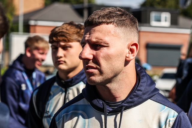 George Williams of Warrington Wolves arrives during the Betfred Super League round 26 match Wakefield Trinity vs Warrington Wolves at DIY Kitchens Stadium, Wakefield, United Kingdom on 05 September 2026

(Photo by Alfie Cosgrove/News Images)