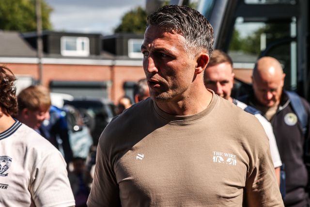 Sam Burgess manager of Warrington arrives during the Betfred Super League round 26 match Wakefield Trinity vs Warrington Wolves at DIY Kitchens Stadium, Wakefield, United Kingdom on 05 September 2026

(Photo by Alfie Cosgrove/News Images)