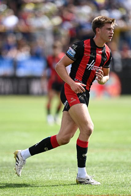 Ewan Irwin of Warrington Wolves during the Betfred Super League round 21 match Castleford Tigers vs Warrington Wolves at OneBore Stadium, Castleford, Untied Kingdom on 01 August 2026

(Photo by Ben Roberts/News Images)
