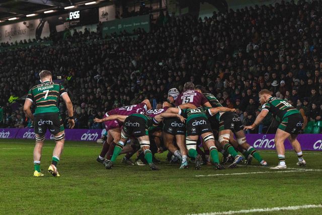 Ben Bamber of Sale Sharks during the Gallagher Premiership match Northampton Saints vs Sale Sharks at Cinch Stadium at Franklin's Gardens, Northampton, United Kingdom, 20th December 2025

(Photo by Craig Evans/News Images)

*** GER AUT SUI OUT ***