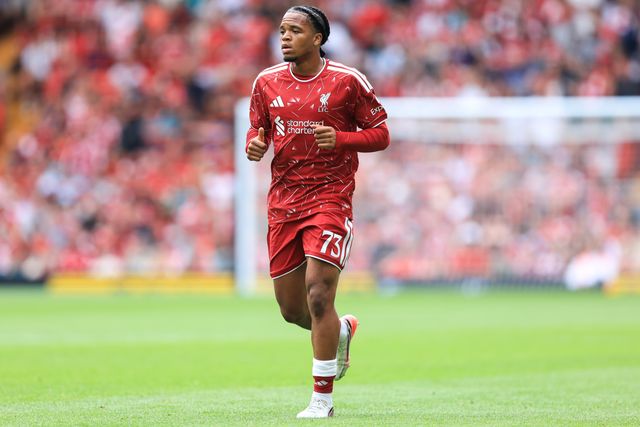 Rio Ngumoha of Liverpool during the pre-season friendly match Liverpool vs Monaco at Anfield, Liverpool, United Kingdom on 09 August 2026

(Photo by Jorge Horsted/News Images)