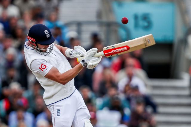 Gus Atkinson of England bats during the 5th Rothesay Test Match day 5 England v India at The Kia Oval, London, United Kingdom, 4th August 2025

(Photo by Izzy Poles/News Images)