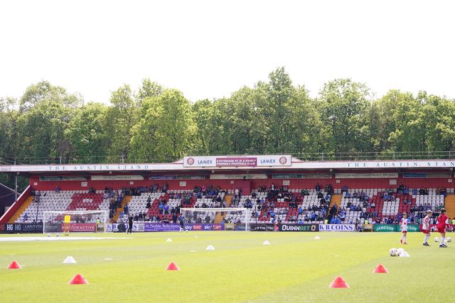 General view of The Lamex Stadium ahead of the Sky Bet League One Playoffs Semi-Final match Stevenage vs Stockport County at Lamex Stadium, Stevenage, United Kingdom on 09 May 2026

(Photo by Harvey Murphy/News Images)