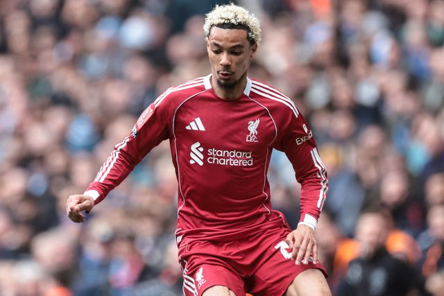 Hugo Ekitike of Liverpool during the Emirates FA Cup Quarter-Final match Manchester City vs Liverpool at Etihad Stadium, Manchester, United Kingdom on 04 April 2026

(Photo by Mark Cosgrove/News Images)