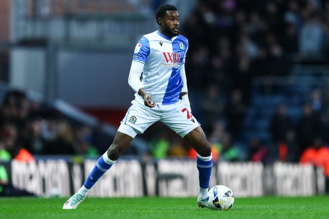 Ryan Alebiosu of Blackburn Rovers with ball at his feet during the Sky Bet Championship match Blackburn Rovers vs Coventry City at Ewood Park, Blackburn, United Kingdom on 17 April 2026

(Photo by Jorge Horsted/News Images)