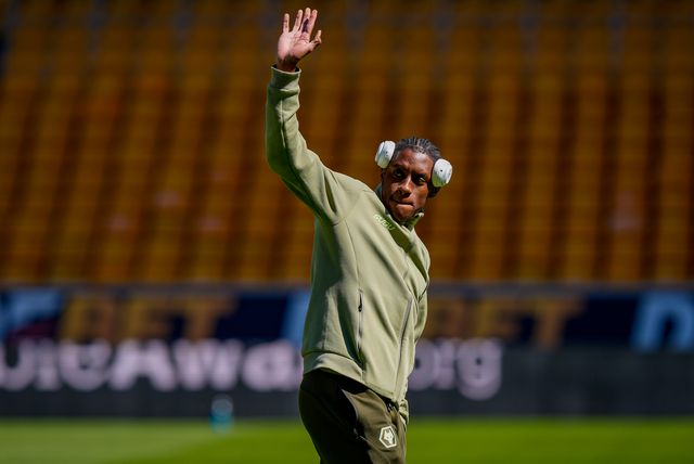 Jean-Ricner Bellegarde of Wolverhampton Wanderers inspects the pitch prior to kick off during the Premier League match Wolverhampton Wanderers vs Tottenham Hotspur at Molineux, Wolverhampton, United Kingdom on 25 April 2026

(Photo by Maynard Manyowa/News Images)